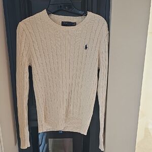 Polo by Ralph Lauren Women's Beige Cable Knit Sweater